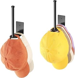 Durmmur 2 Pack Hat Racks for Baseball Caps, Stainless Steel Hat Organizer for Baseball Cap, Hat Holder Storage Organizer, Hat Hanger Strong...